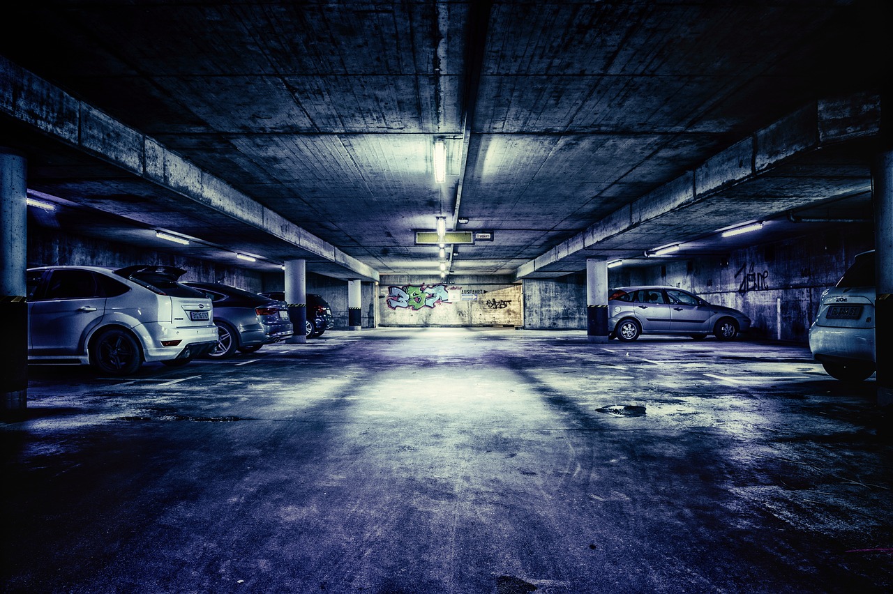 automobile, park, multi storey car park, underground car park, garage, grim, vehicle, dark, turn off, garage, garage, garage, garage, garage